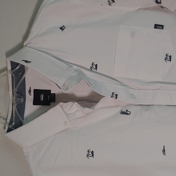 VANS Men's Houser Short Sleeve Nautical Print Shirt - size Med - NEW w/tag FIRE! - Picture 2 of 11